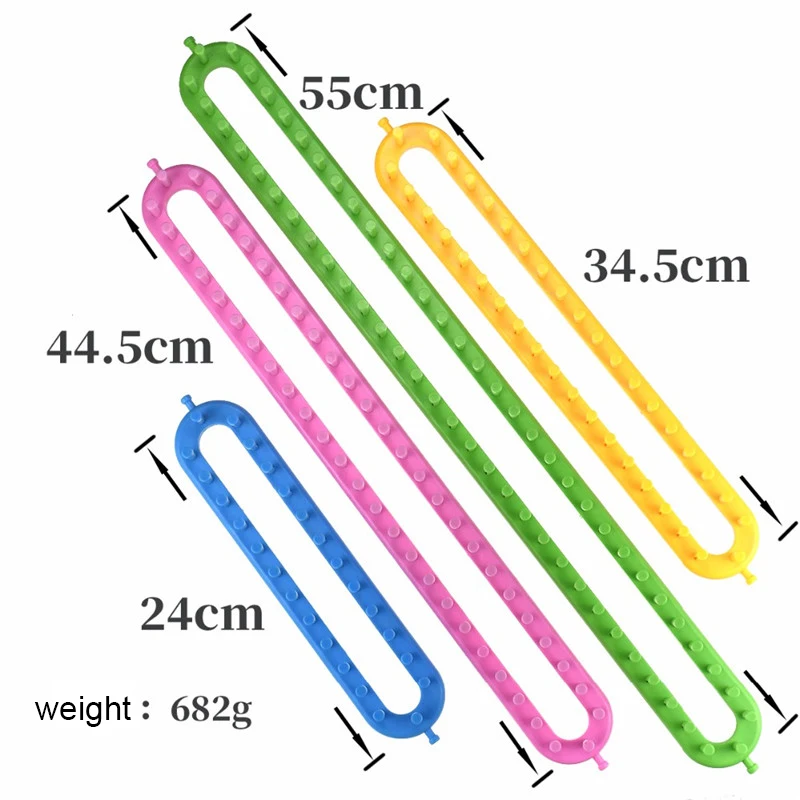 KOKNIT 6pcsset Long Knitting Loom Set with Hook Needle Shawl Blanket Hat Socks Yarn Knitter Knitting Loom Set DIY Craft Tool (6)