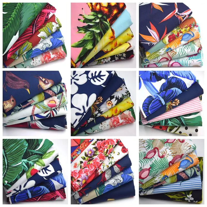 Quilt cotton fabric 5pcs/lot DIY handmade fabric fashionable printed