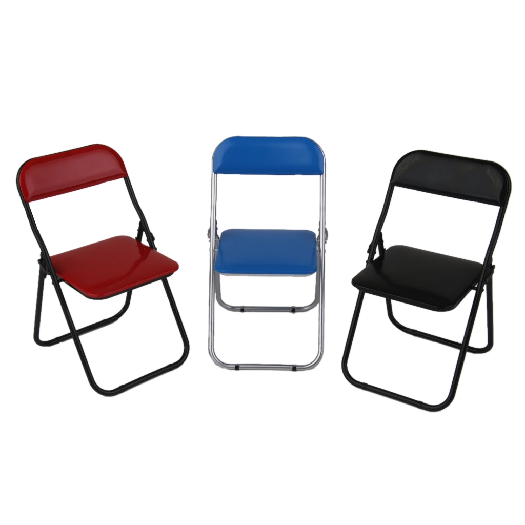 1Pc Miniature Blue Folding Chair for 1/6 Hot Toys 12 Inch Soldiers Action Figure Dolls Accessory Furniture Decor Toy