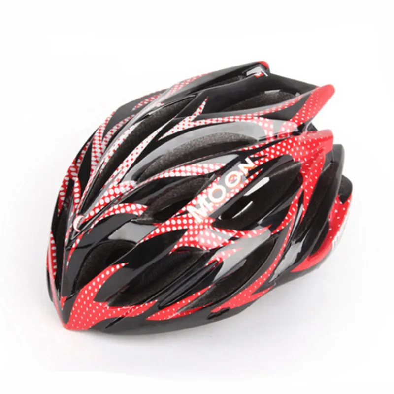 MOON Универсальный Велоспорт Шлемы ПВХ Integrated горы/шоссе Детская безопасность велосипедные шлемы MTB руля велосипед шлем A32 - Цвет: black  red