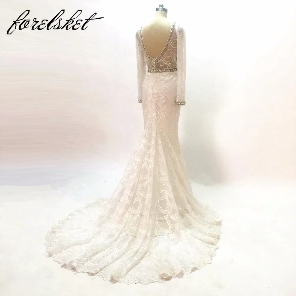 V-neck Wedding Gowns Deep Dress 2