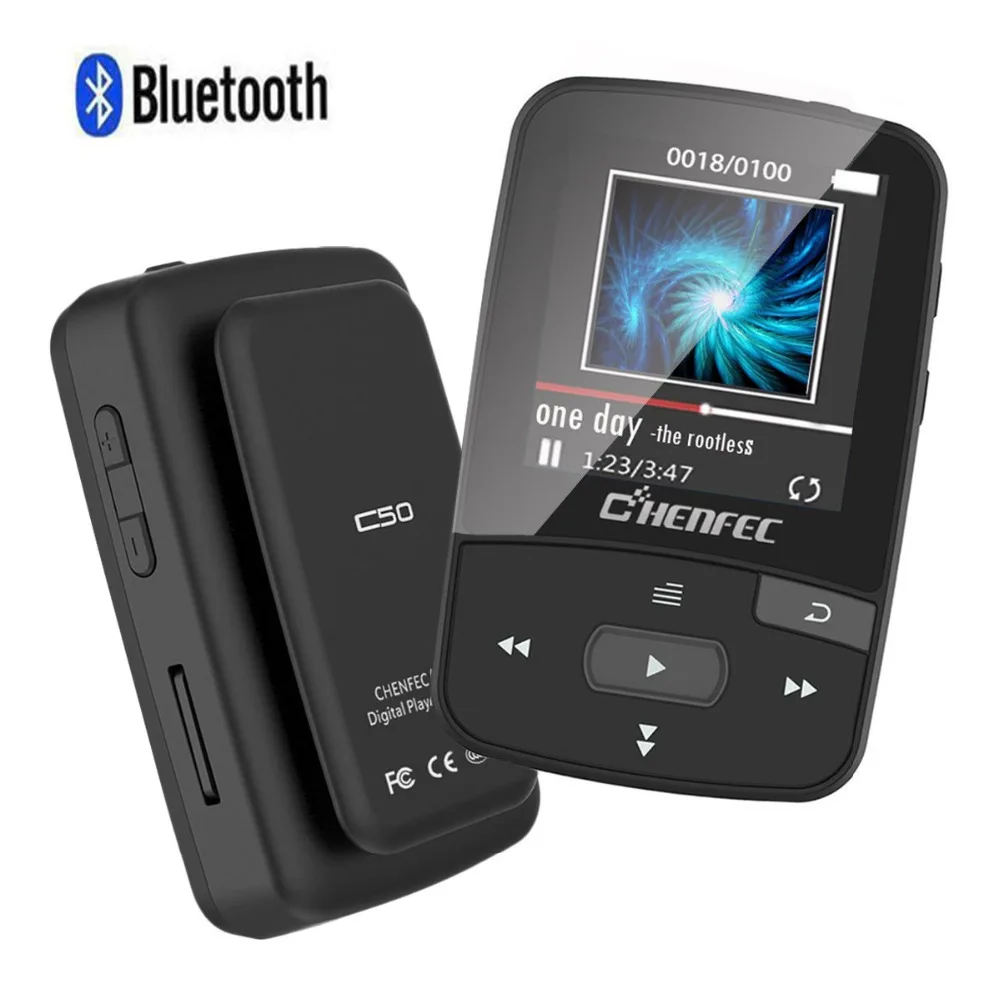 CHENFEC C50 Мини Спортивный клип Bluetooth MP3 плеер Музыкальный плеер Поддержка TF карты, fm-радио, запись, электронная книга, шагомер