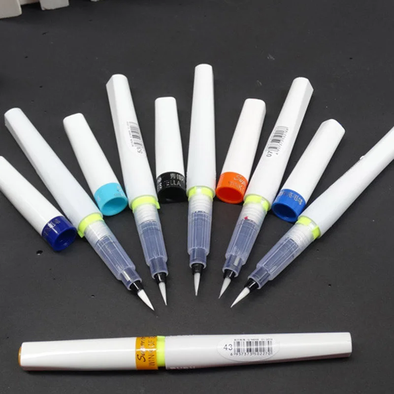 Superior 24colors/set flash color brush painting calligraphy beauty pen
