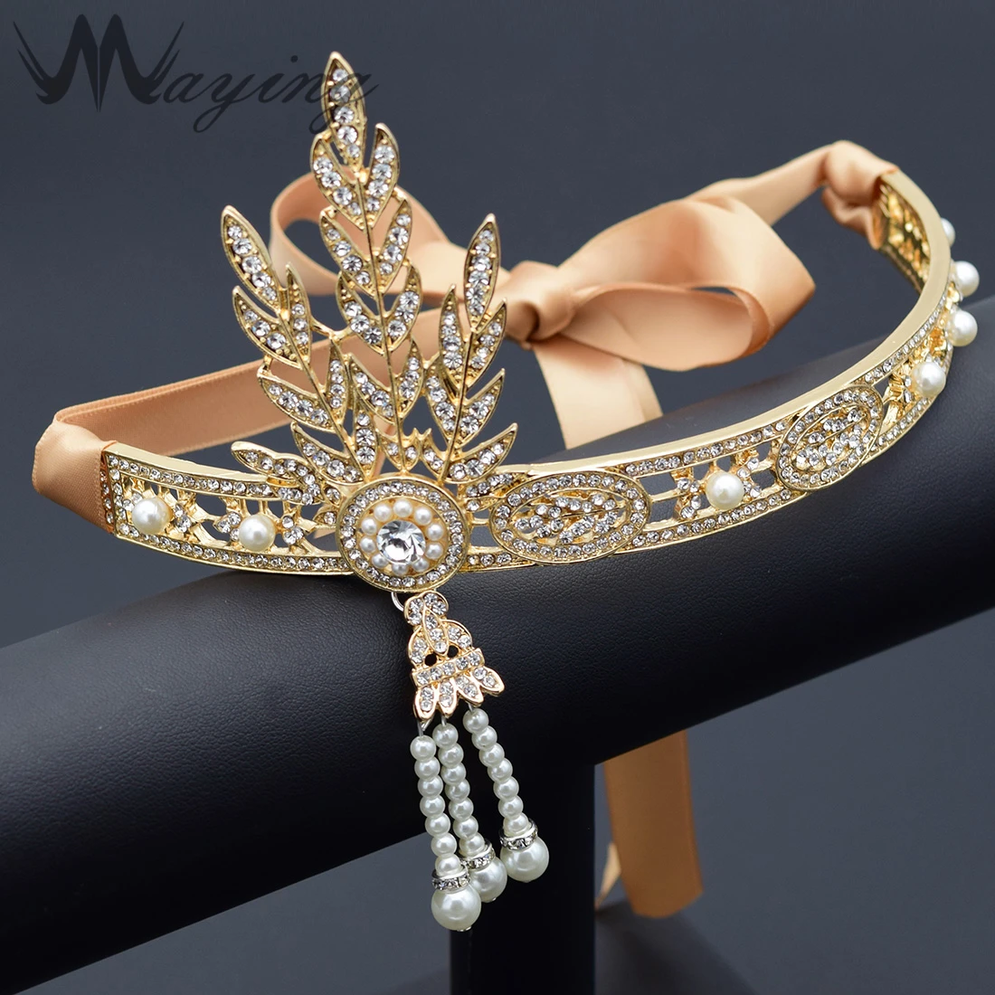 Vintage the Great Gatsby Charleston 1920s Pearls Tiara Wedding Party