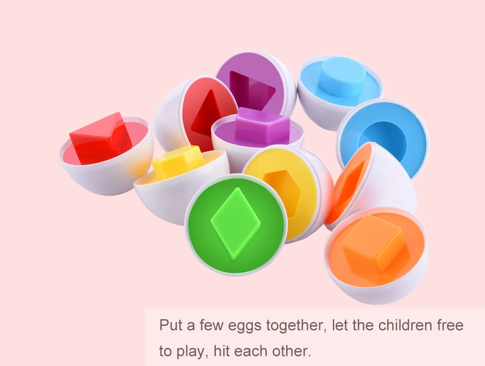Монтессори материалы обучения образования математические игрушки 6 смарт яйца 3D игра-головоломка для детей популярные игрушки головоломки смешанные формы инструменты