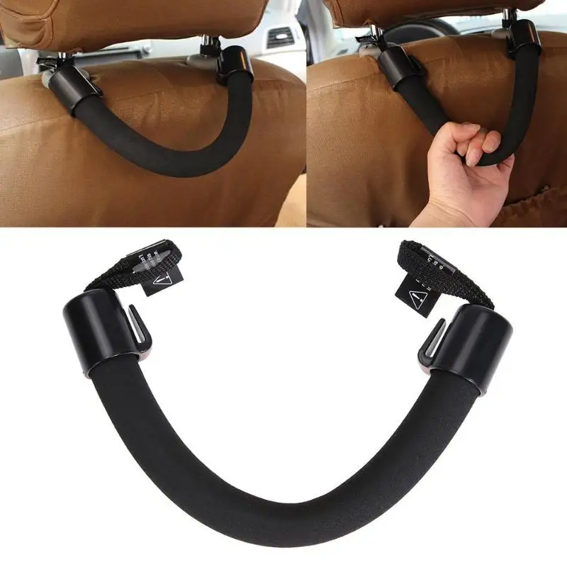 

1Pc Soft EVA Car Seat Back Headrest Hanger Armrest Seat Hanger with Holder Hook for Elder Elderly Children Safe Driving Handrail