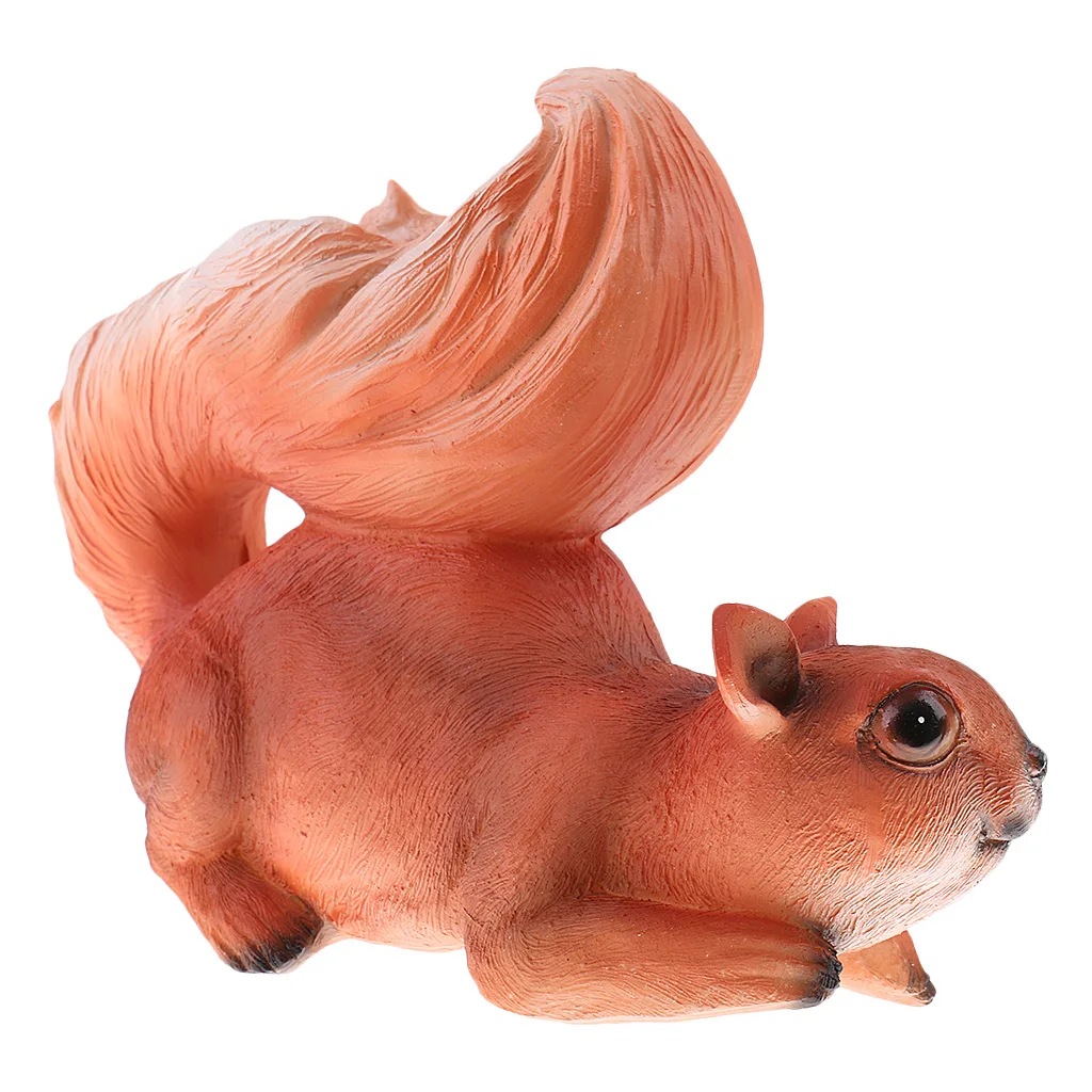 Collectible Realistic Squirrel Model Figure for Home Garden Tree Decorations