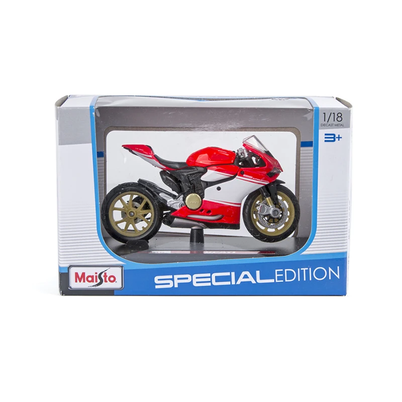 Maisto 1:18 мото модели Ducati 1199 Superleggera красного и белого цвета, Мотоцикл Модели Diecast миниатюрный Race игрушка для Коллекция подарков