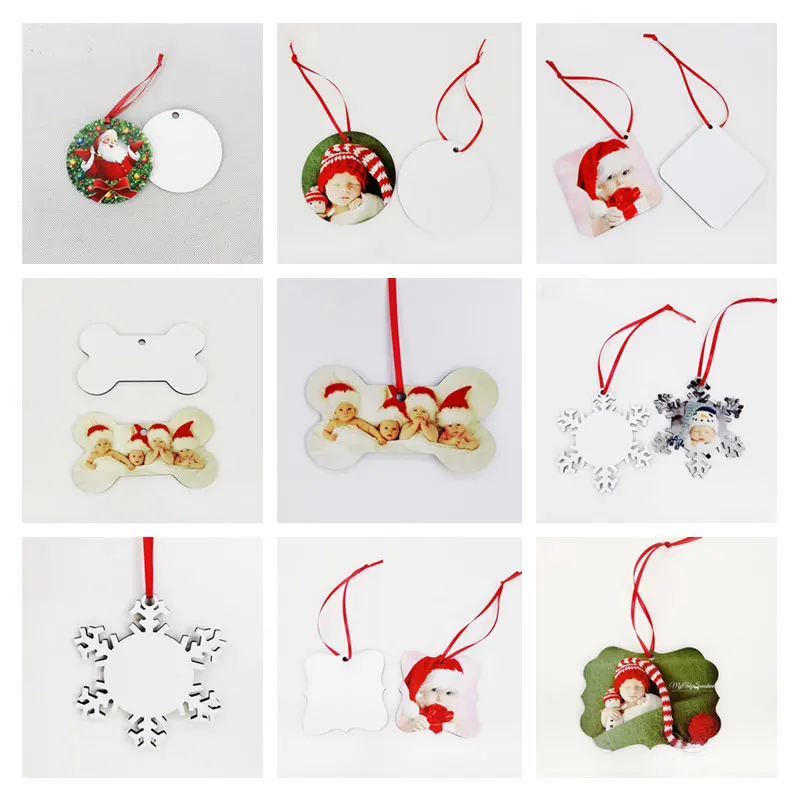 

sublimation mdf blank round charm snow christmas hot transfer printing diy custom consumable xmas new gifts 20pieces/lot