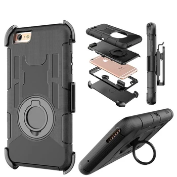 

3 in 1 Belt Clip Case for Iphone 5 5s Case Silicone Stand Armor Cases for iPhone 5 5s SE Shockproof Phone Cover Shell