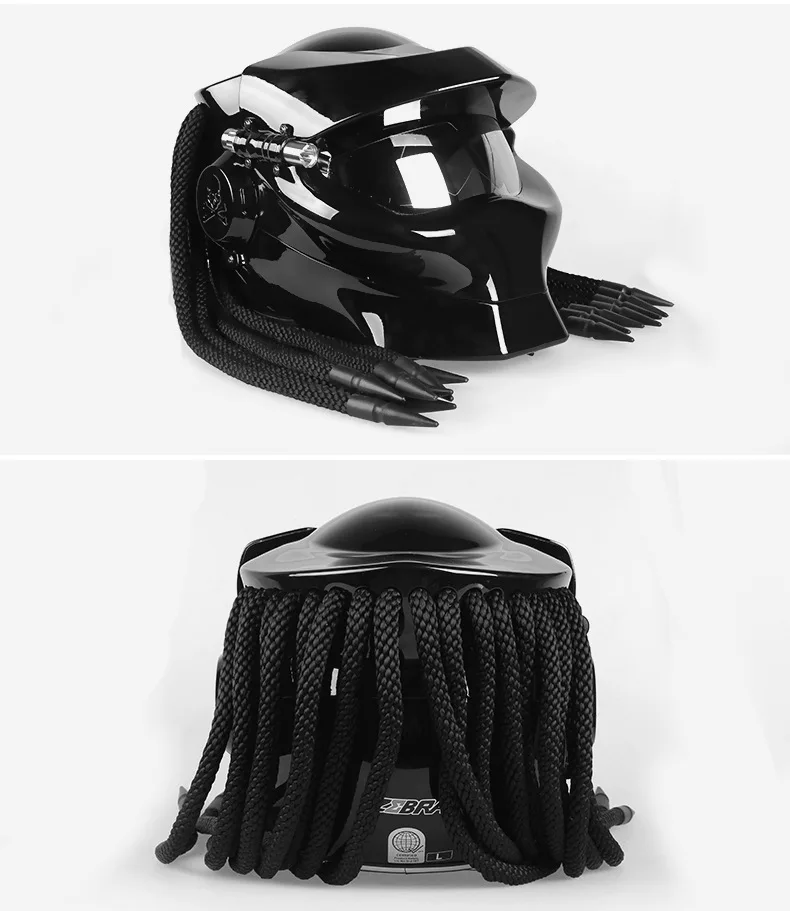 Хищник полное лицо мотоциклетный шлем мотоцикл шлем мото КАСКО езда протектор шлемы с косами