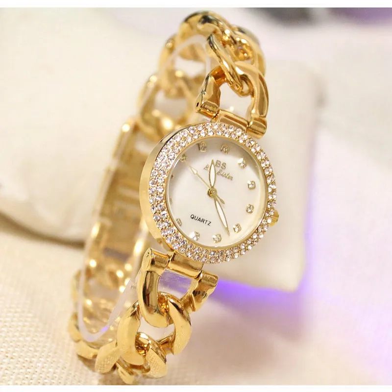 

New Hot Sale Watch High-end Linked List Without Digital Rhinestone Dial Cross Strap Chain Children's Watch Fashion & Casual