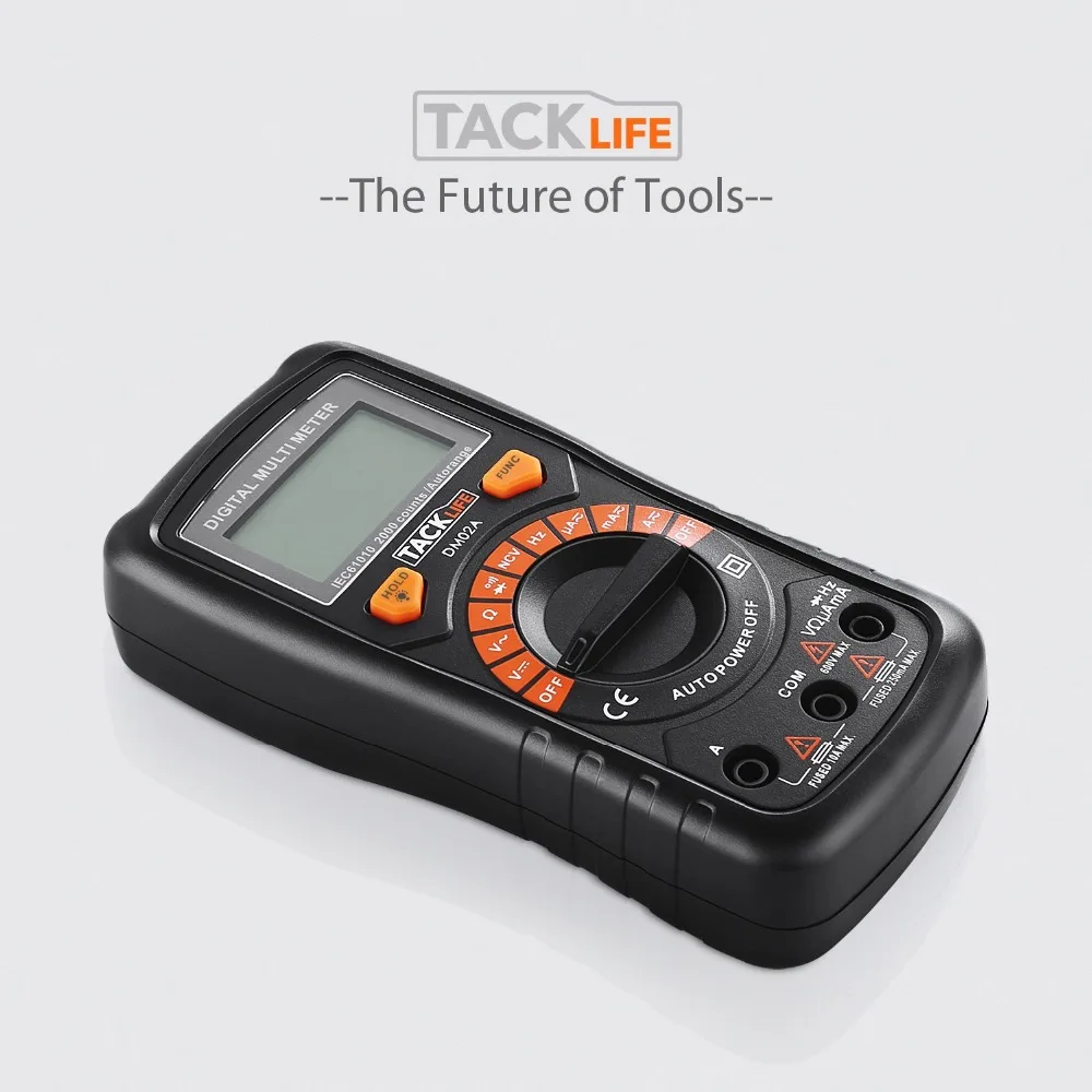 Tacklife мультиметр DM02A авто диапазон цифровых мультиметров NCV Электрический тестер