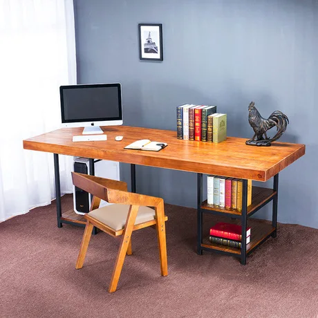 

Computer Desk Office home study table Furniture solid wood notebook desk soporte notebook bookcase rack hot 140*70*75cm mesa
