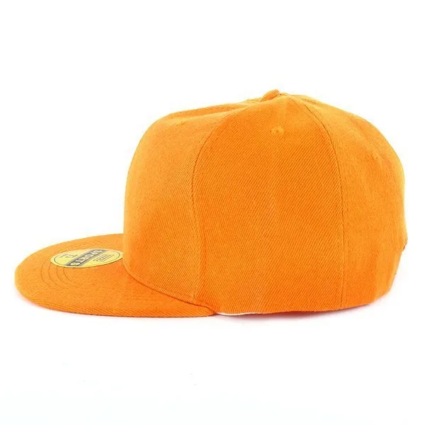 Adjustable Men Women Baseball Cap Solid Hip-Hop Snapback Flat Peak Hat Visor (11)