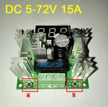 

DC 5-72V 15A Digital Display PWM DC Motor Speed Controller Module Button Versio 12v 24v 36v 48v