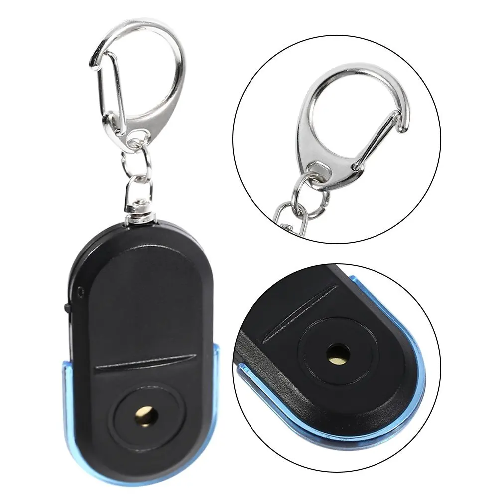 Portable Size Keychain Old People Anti-Lost Alarm Key Finder Wireless Useful Whistle Sound LED Light Locator Finder Keychain