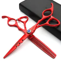 Парикмахерские ножницы дюймов 7 дюймов японский Тонкий Нож плоский крой 440C волосы стилист специальные машинки для стрижки волос
