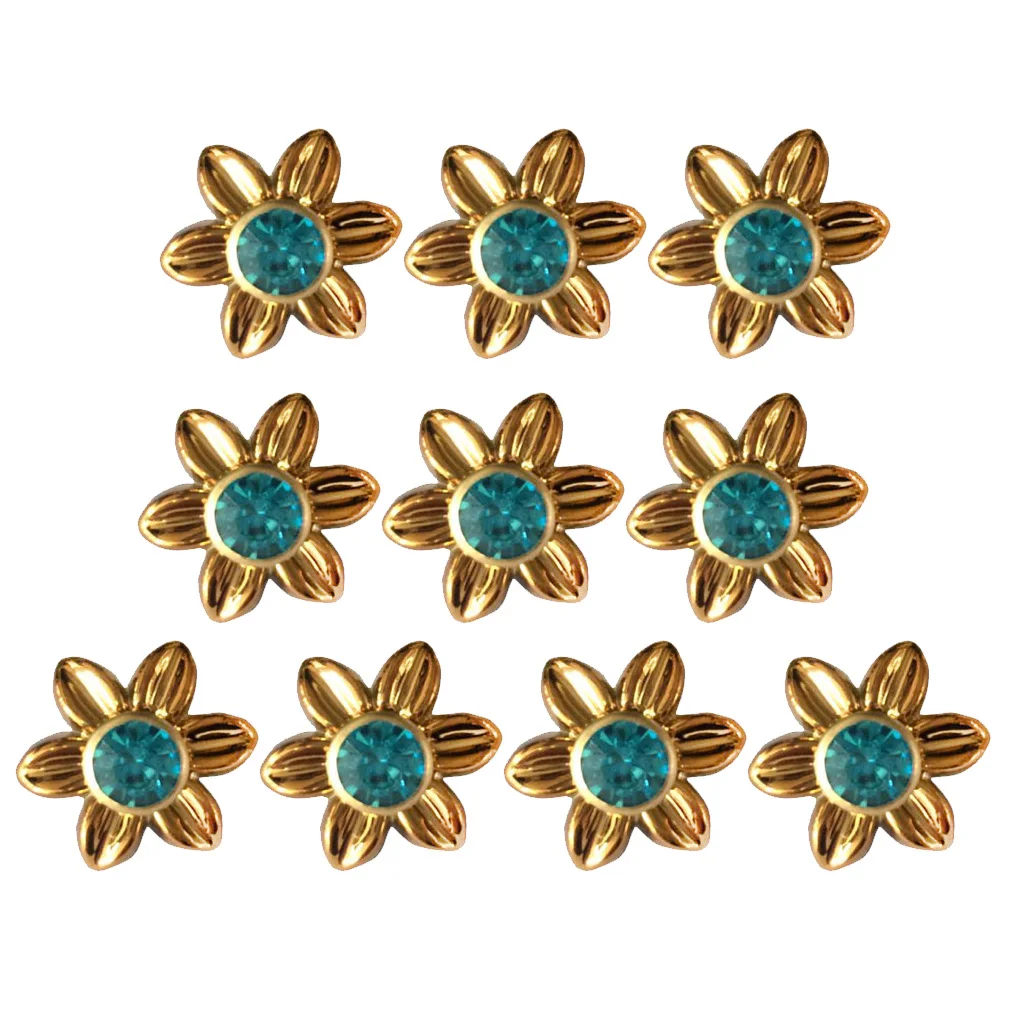 fityle 10 Pieces Plastic Flower Rivets Studs Snap Fastener For Clothes Shoes Bags Decoration 19mm
