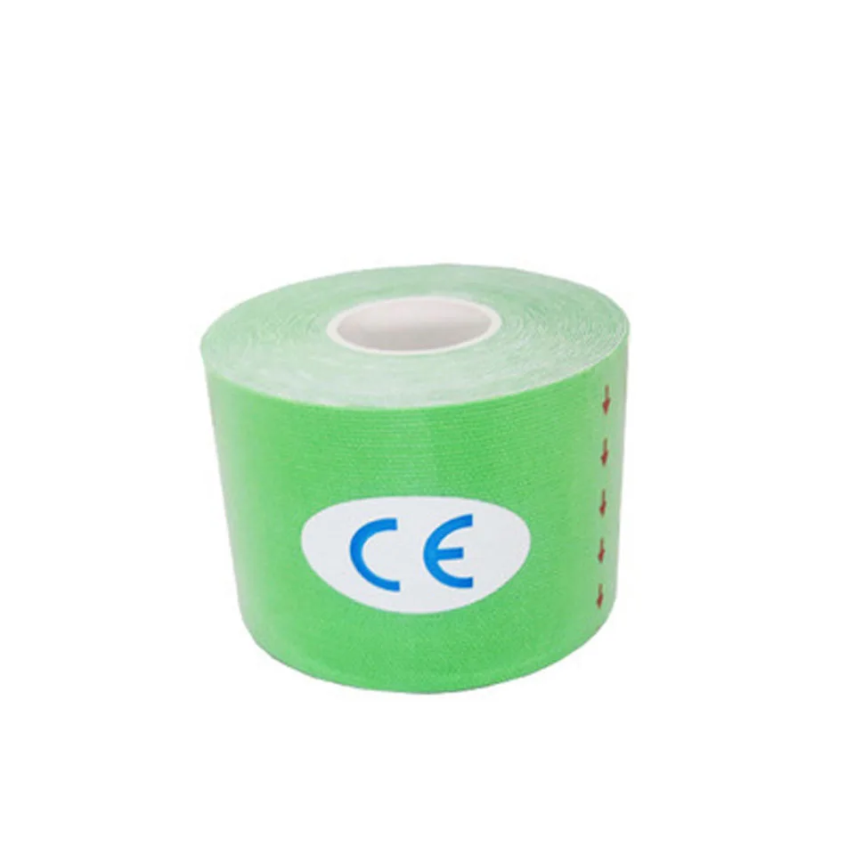 AOLIKES 2 размеры Kinesiology клейкие ленты дышащие водостойкие спортивные восстановления спортивные фитнес теннис колено для снятия боли в мышцах - Цвет: Light Green