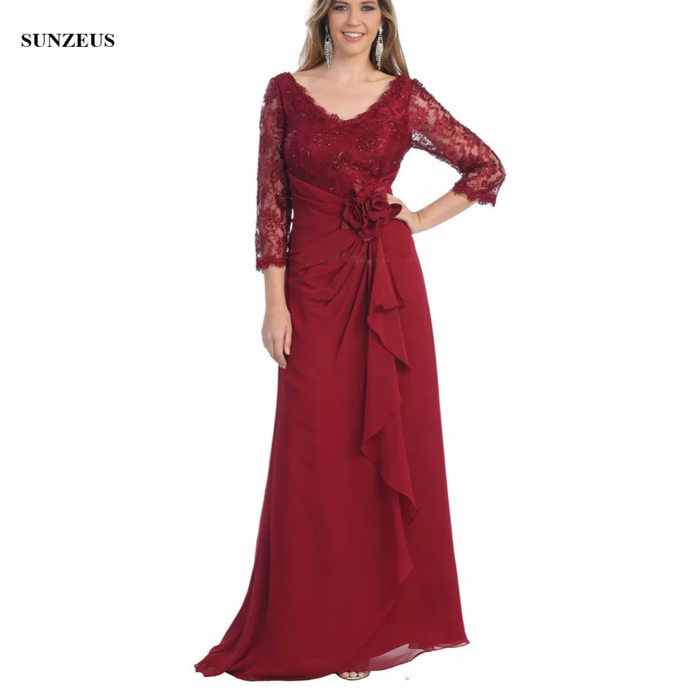 Grey Moeder Van De Bruid Jurk Kralen Kant Lange Mouwen Vrouwen Partij Jurken A-lijn V-hals Lange Chiffon Bruiloft Gast Jurken CM029 Grey Moeder Van De Bruid Jurk Kralen Kant Lange Mouwen Vrouwen Partij Jurken A-lijn V-hals Lange Chiffon Bruiloft Gast Jurken CM029