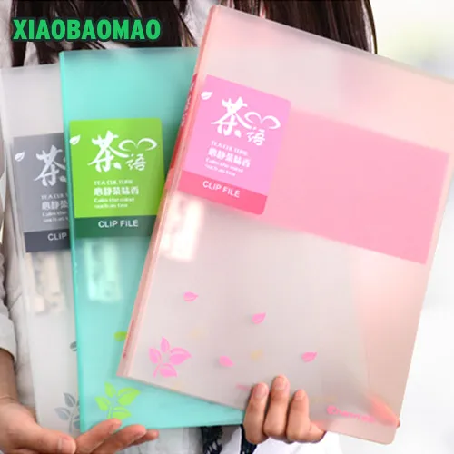 

Candy colors High-grade transparent PP A4 folder / multifunction leather folder Conference Single clip / double clip file