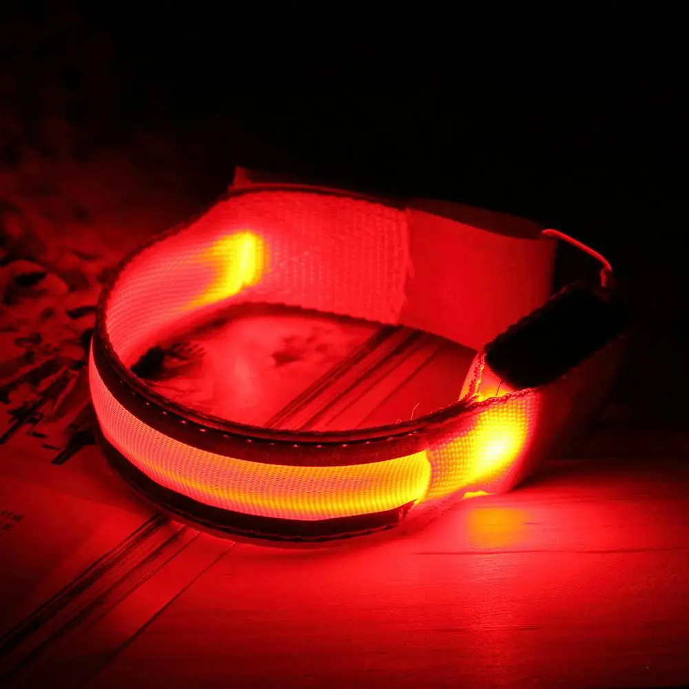 New Arm Warmer Belt Bike LED Armband LED Safety Sports Reflective Belt Strap Snap Wrap Arm Band Armband free shipping Hot - Цвет: Orange