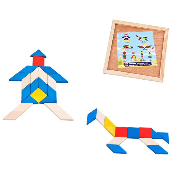 FoPcc маленьких 3D головоломки деревянные игрушки геометрической формы Пазлы ребенка развивающие игрушки для детей игрушки Puzzle