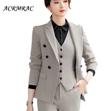 ACRMRAC женские костюмы Тонкий сплошной цвет куртка юбка комплект из 2 предметов OL формальные женские костюмы с юбкой женские деловые костюмы