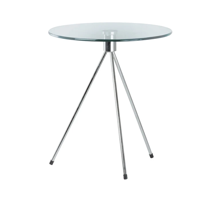 Минималистичный современный дизайн мебели для гостиной из закаленного стекла хромированная рама чайный столик Caft Лофт небольшой боковой круглый журнальный столик