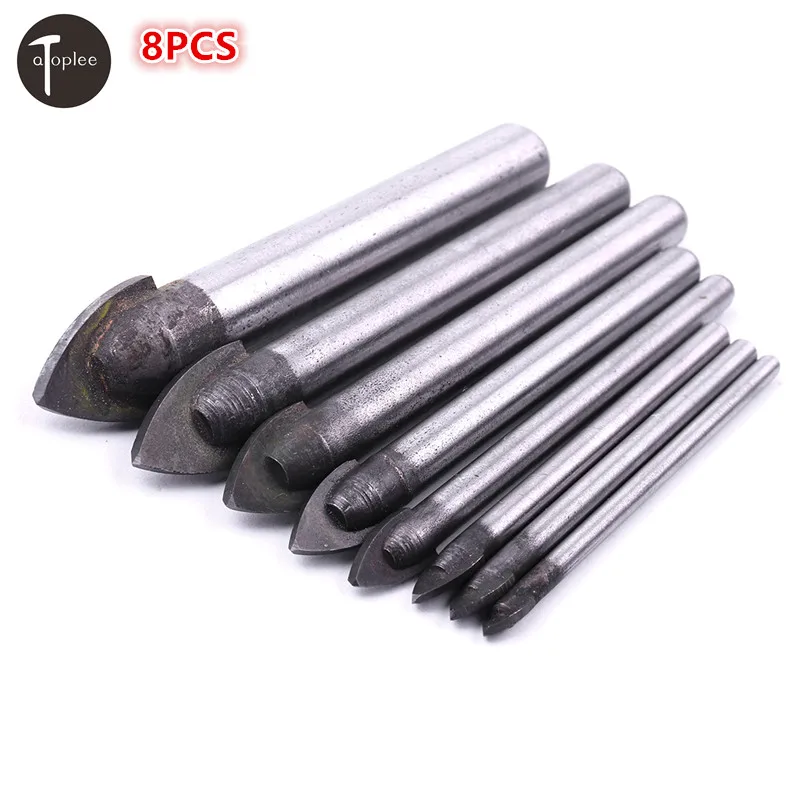 8pcs 3mm 14mm Glass Drill Bits Ceramics Marble Granite Tile Brick Wall