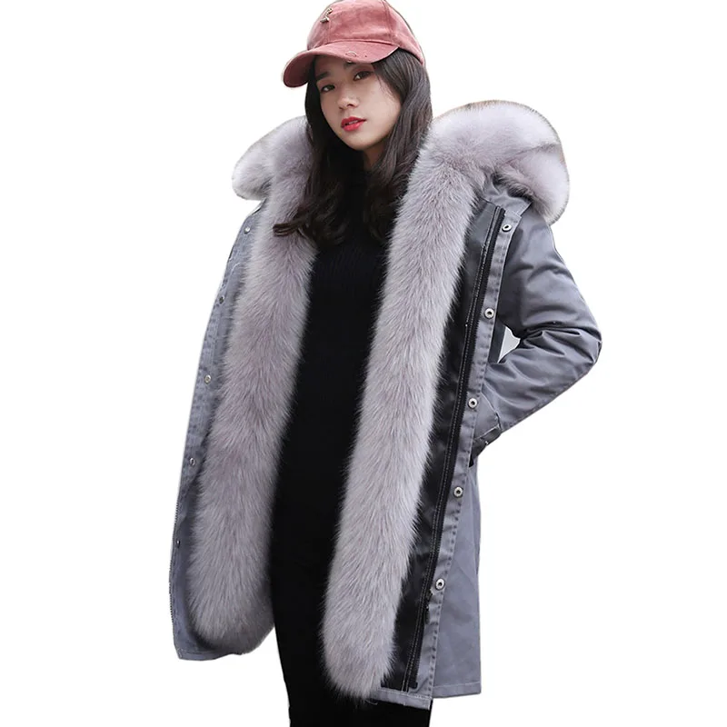 2018 new faux fur coat parkas winter jacket coat women