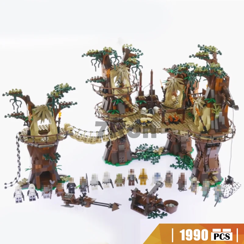 

Star War 1990pcs 05047 Ewok Village Building Blocks Juguete Para Construir Bricks Toys for childfen compatible with Lego 10236