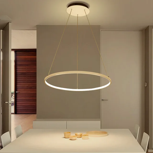 

moderne Circle Pendant lamps lights Chandelier Lighting For Dining Kitchen living Room Rings Aluminum led Hanging light fixtures