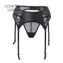 Comeonlover Reggicalze, сексуальные подтяжки для чулок, искусственная кожа, высокая талия, женские сексуальные подвязки, пояс PI5118