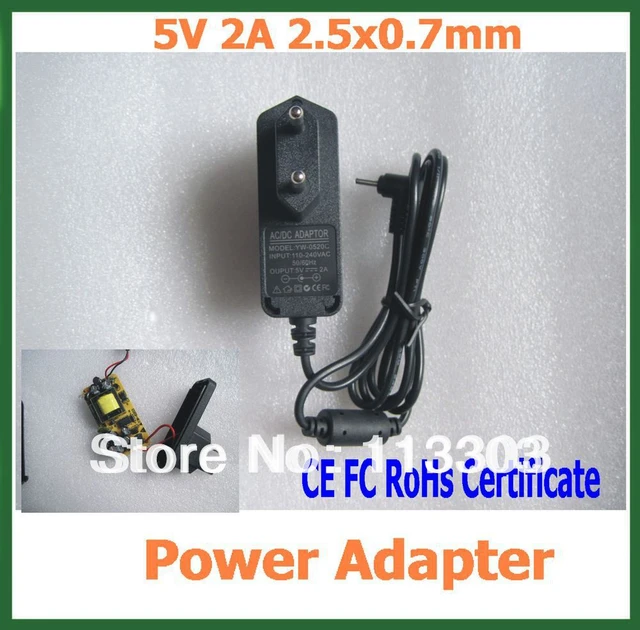 Chargeur 5V 2A 2.5x0.7mm