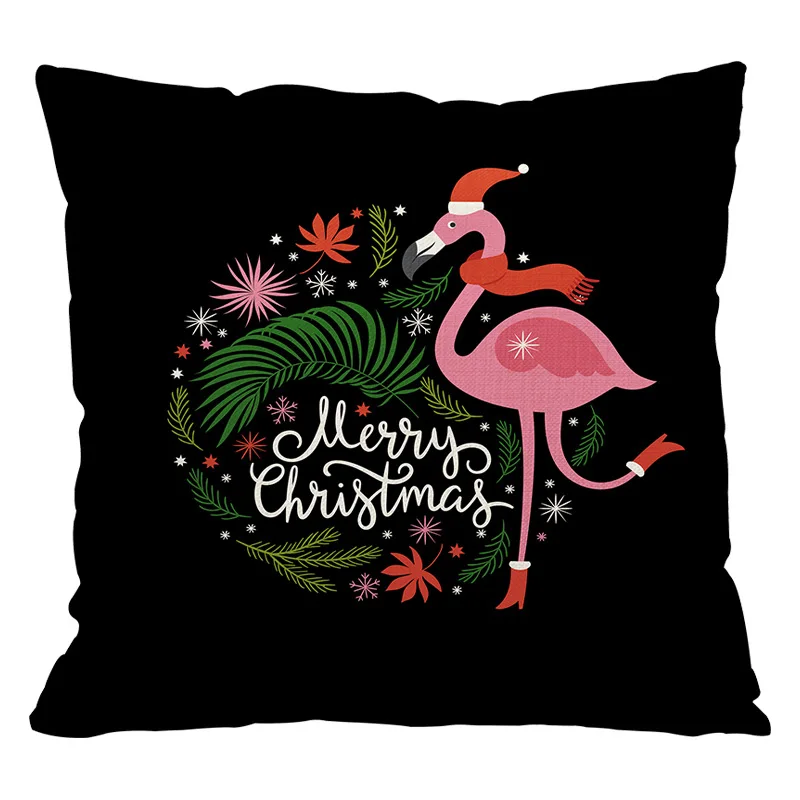 Вечерние наволочки для подушек с изображением фламинго из хлопка и льна, летние наволочки для дивана, Гавайские вечерние украшения - Цвет: Style 19
