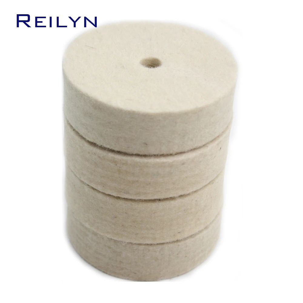 2x 5 125mm Wool Felt Polisher Wheel Pad Buffing Polishing Disc For Rotary Tool