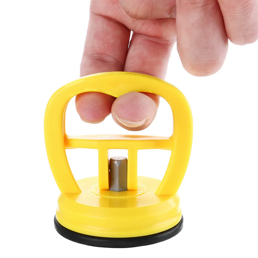 Автоматический мини-съемник для удаления вмятин, инструменты для удаления вмятин, крепкая присоска, набор для ремонта автомобиля, стеклянный металлический подъемник, блокировка, полезная - Цвет: Цвет: желтый