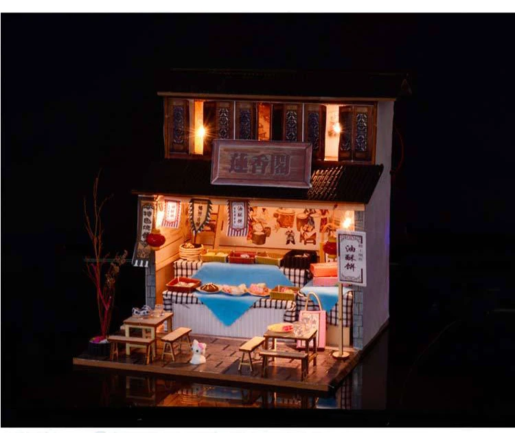 Sala de Móveis Casa de Bonecas em Miniatura Brinquedos para as Crianças Cutebee Casa Faça Você Mesmo Popular Chinesa Arquitetura 21 Arquitetura/Casa DIY/Miniaturas