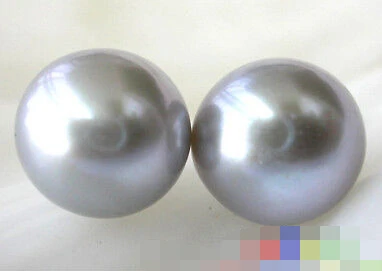 

hot sell new - 1351 GRAY ROUND FRESHWATER PEARL STUD EARRING