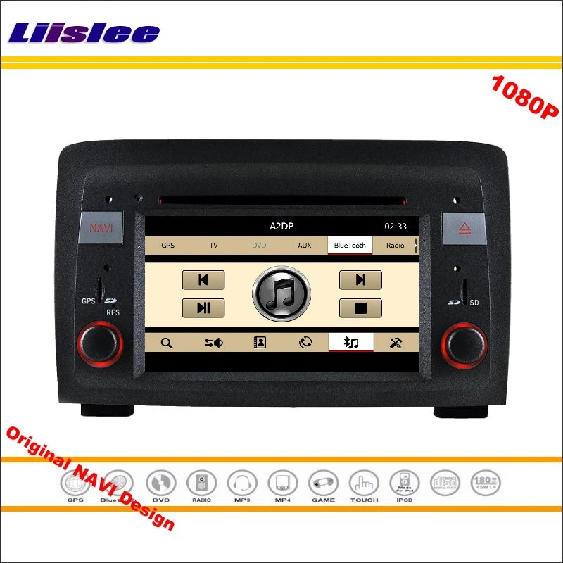 Liislee для Fiat Idea/Lancia Musa 2003~ 2008 автомобильный Радио CD dvd-плеер gps навигация 1080 P HD экран система дизайн Navi