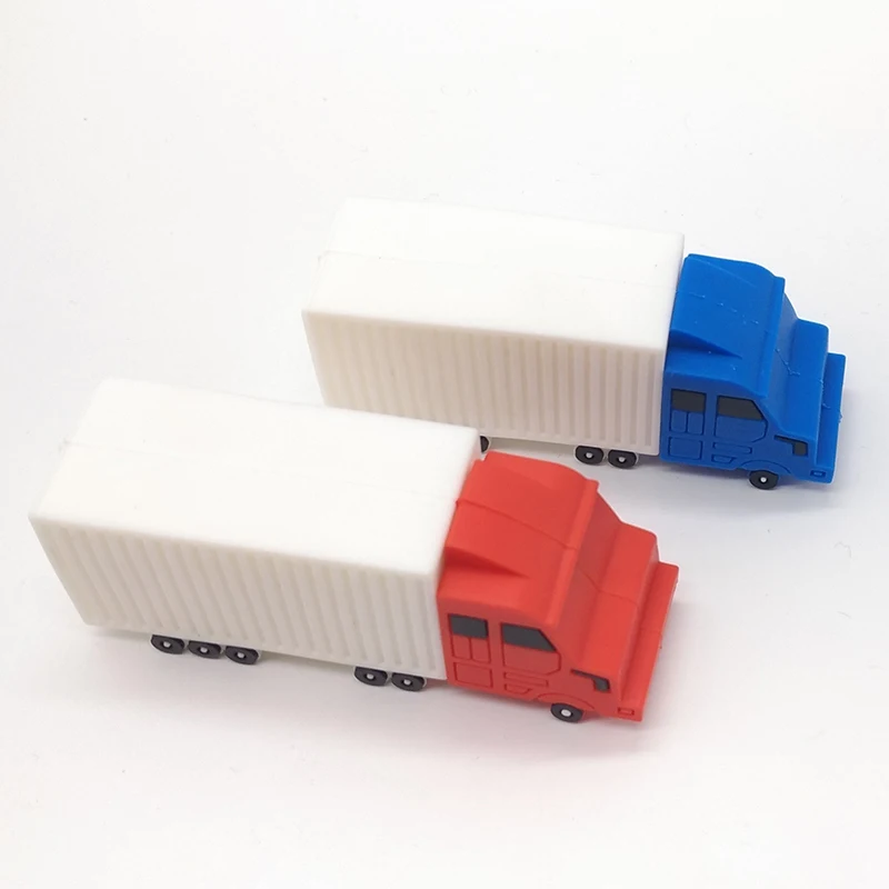 Cartoon truck pendrive usb flash drive 64gb 32gb 16gb 8gb 4gb memory stick real capacity u disk  pen drive gift  cle usb2.0