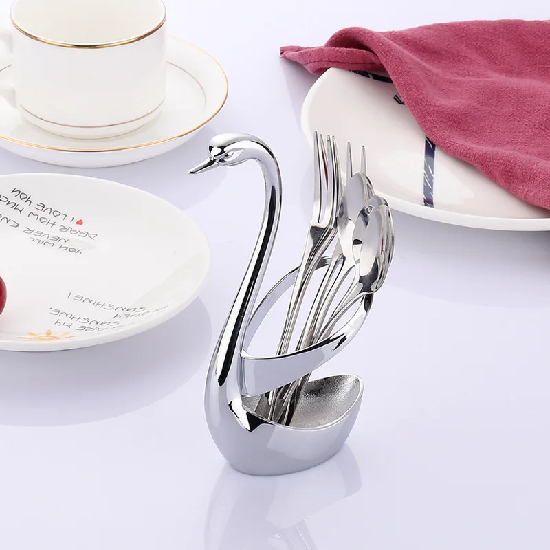

304 Stainless Steel Tableware Dinnerware Spoon Knife Fork Chopsticks Storage Consolidation Collection Cygnus Decor Cutlery Set