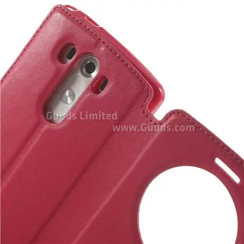 Roar Korea Noble Quick Circle Leather Flip Cover for LG G3 D850 D855 LS990 - Rose