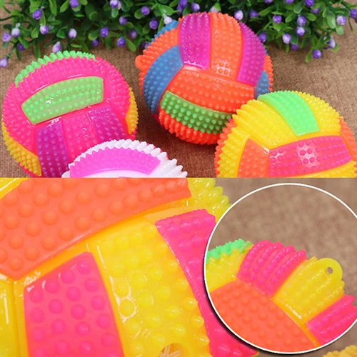 СВЕТОДИОДНЫЙ мигающий цвет, меняющий прыгающий Массажный мяч с пупырышками, волейбольная игрушка для детей