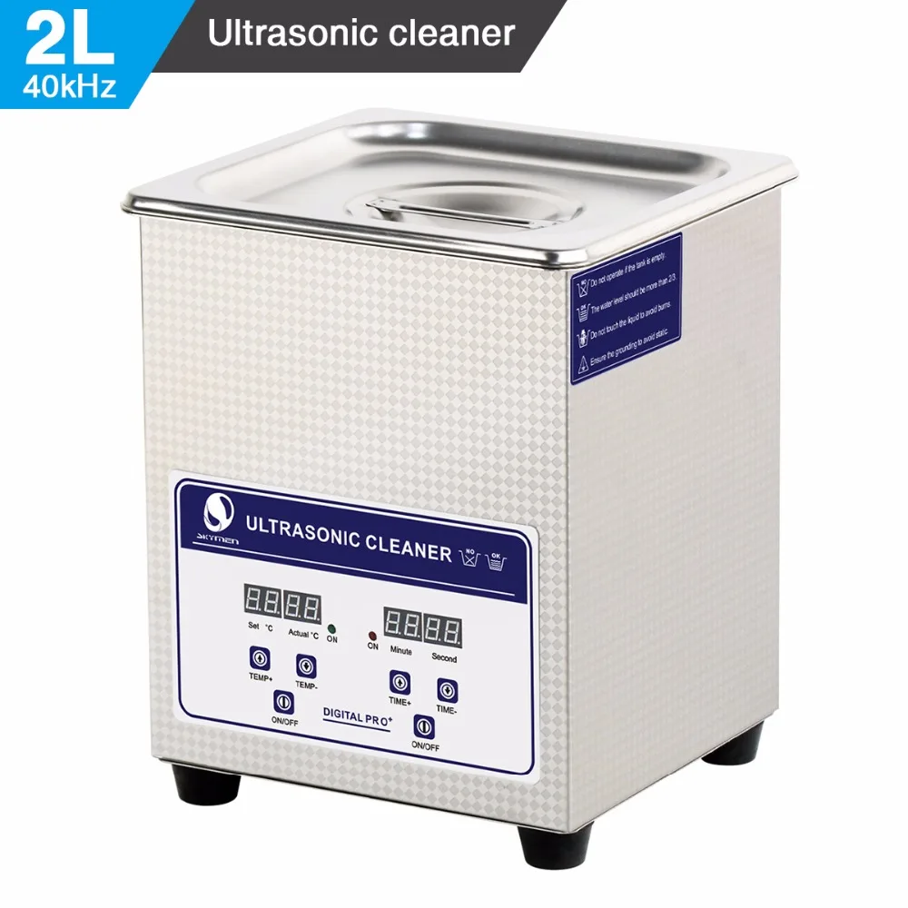 SKYMEN 010 s цифровой ультразвуковой очистки Ванна 2L 60 Вт 40 кГц для медицинского и