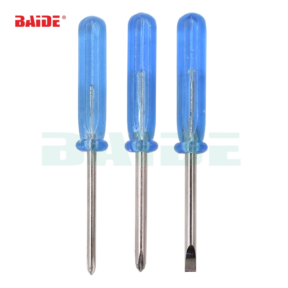 Blue 45mm Mini Screwdrivers 1.5 Phillips / 2.0 Phillips / 2.0 Slotted Screwdriver Screw Driver
