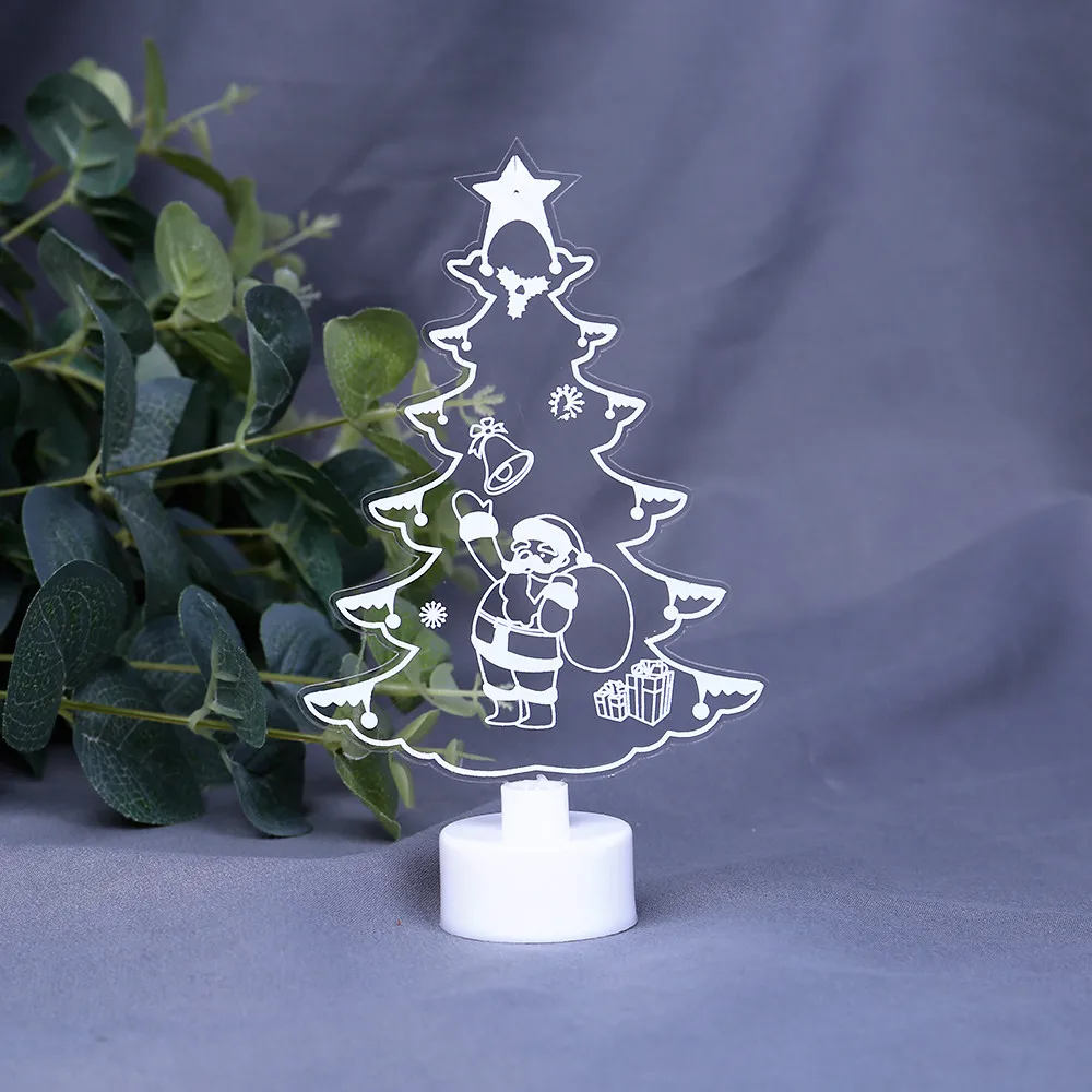 Светодиодный светильник для рождественской елки, изменяющий цвет, домашний креативный цветной Ночной светильник с бабочкой, можно вставить светодиодный декоративный светильник