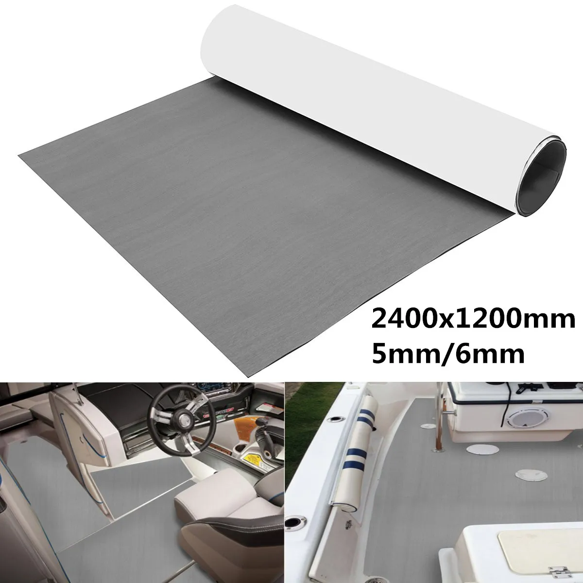 

6mm 2400x1200mm / 94"x47" EVA Boat Foam Mat RV Touring Car Mat Interior Accessories Teak Decking Floor Yacht Sheet Pad